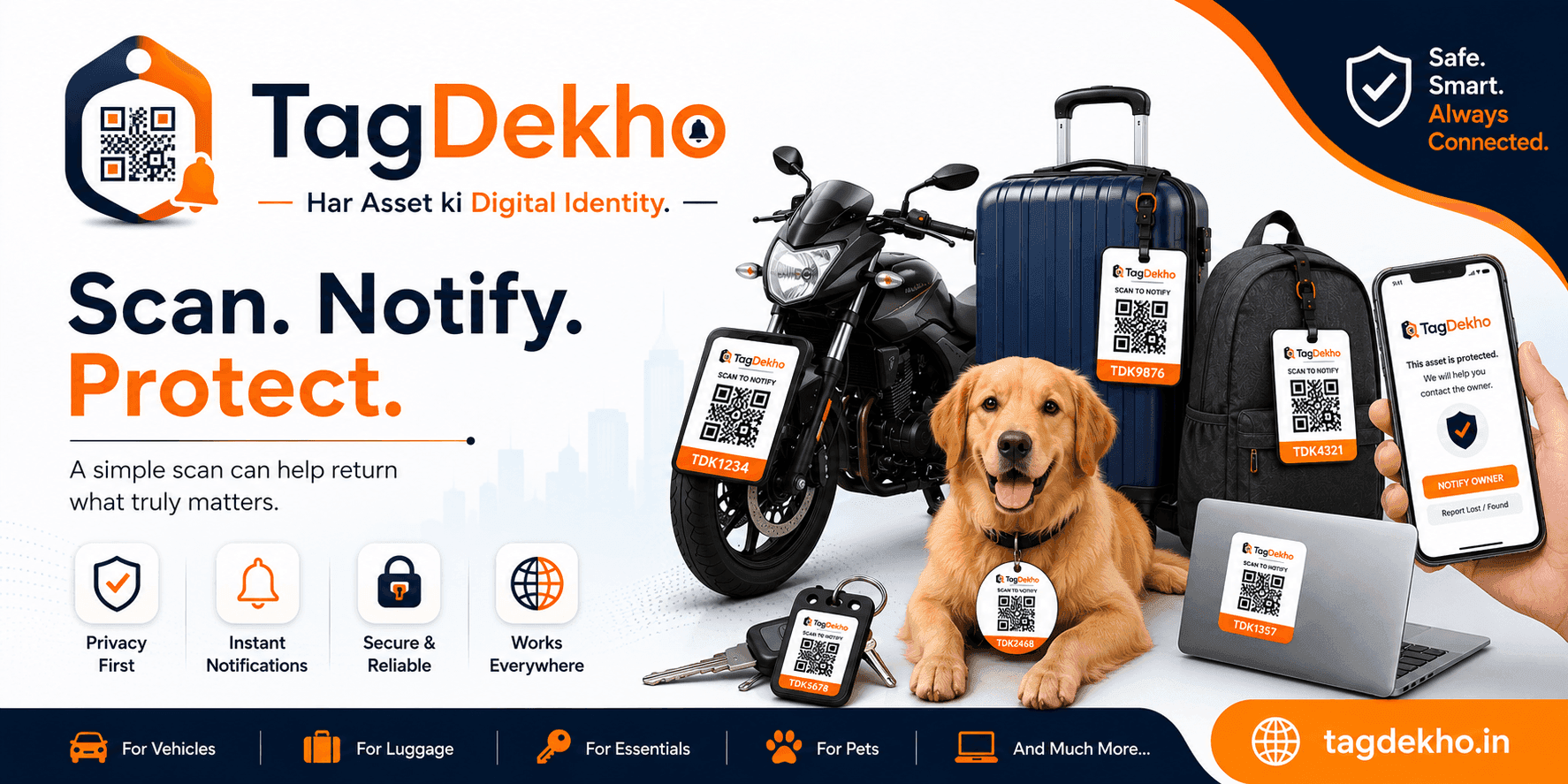 TagDekho Smart QR Tags Banner